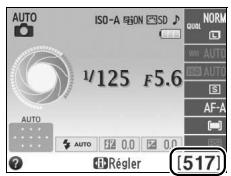 NIKON D3200 18-55 UR II - Niveau de charge de l'accumulateur et capacité des cartes - 2