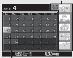 NIKON D3200 18-55 UR II - Visualisation calendrier - 2