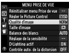 NIKON D3200 18-55 UR II - Le menu Prise de vue - 1