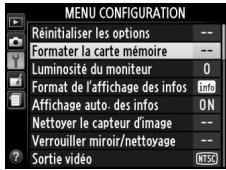 NIKON D3200 18-55 UR II - Afficher les options de formatage. - 2