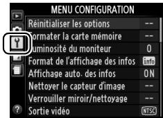 NIKON D3200 18-55 UR II - Mettre en surbrillance l'icône du menu actuel. - 2