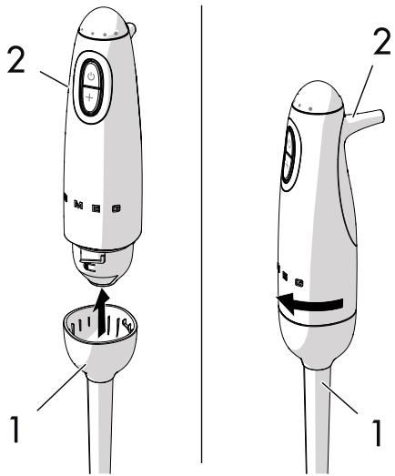 SMEG HBFO2PBEU - Utilisation des accessoires du mixeur à immersion - 1