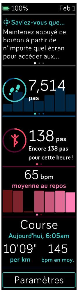 FITBIT iOniC - Voir vos statistiques - 1