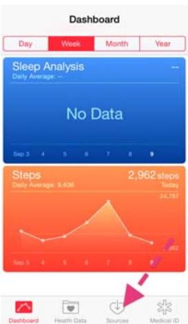 JAWBONE UPMOVE VIOLET - Connexion avec App santé d'Apple - 2