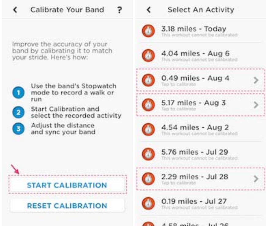 JAWBONE UPMOVE VIOLET - Comment calibrer: - 4