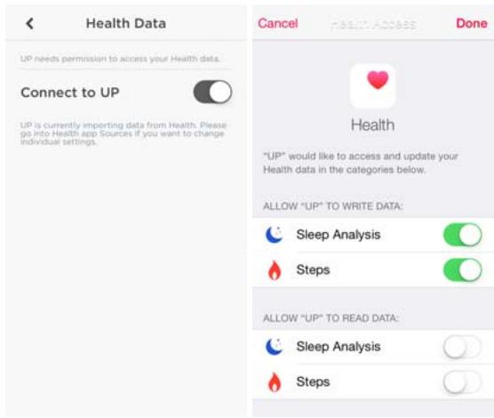 JAWBONE UPMOVE VIOLET - Connexion avec App santé d'Apple - 7