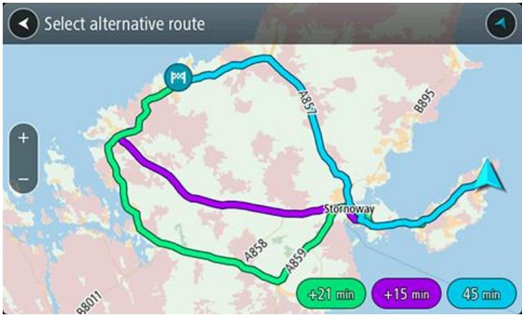 TOMTOM RIDER 400 EU 45 - Rechercher un parcours alternatif - 1