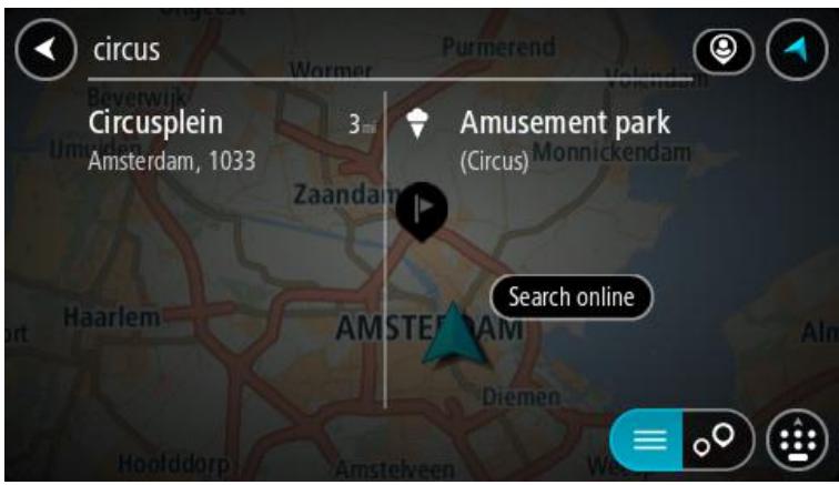 TOMTOM RIDER 400 EU 45 - Planifier un parcours avec un point d'intérêt à l'aide de la fonction de recherche - 8