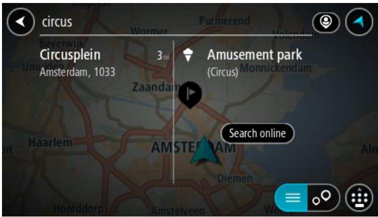 TOMTOM RIDER 400 EU 45 - Planifier un parcours avec un point d'intérêt à l'aide de la fonction de recherche en ligne - 1