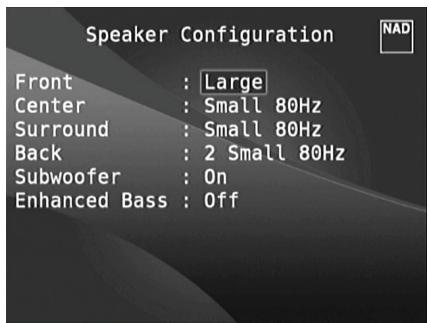 NAD 1787 - FONCTIONNEMENT DUT 787 - MENU DE CONFIGURATION - 2