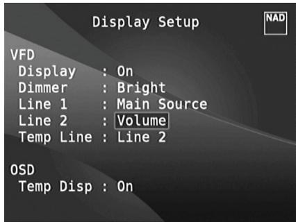 NAD 1787 - FONCTIONNEMENT DUT 787 - MENU DE CONFIGURATION - 2