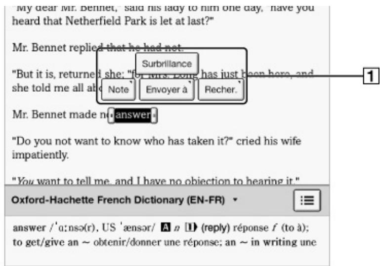 SONY PRST3SWC.CE7 - Mettre des mots en surbrillance sur une page - 1