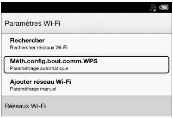 SONY PRST3SWC.CE7 - Tapez sur [méth. config. bout. comm. WPS] → [démarrer]. - 1
