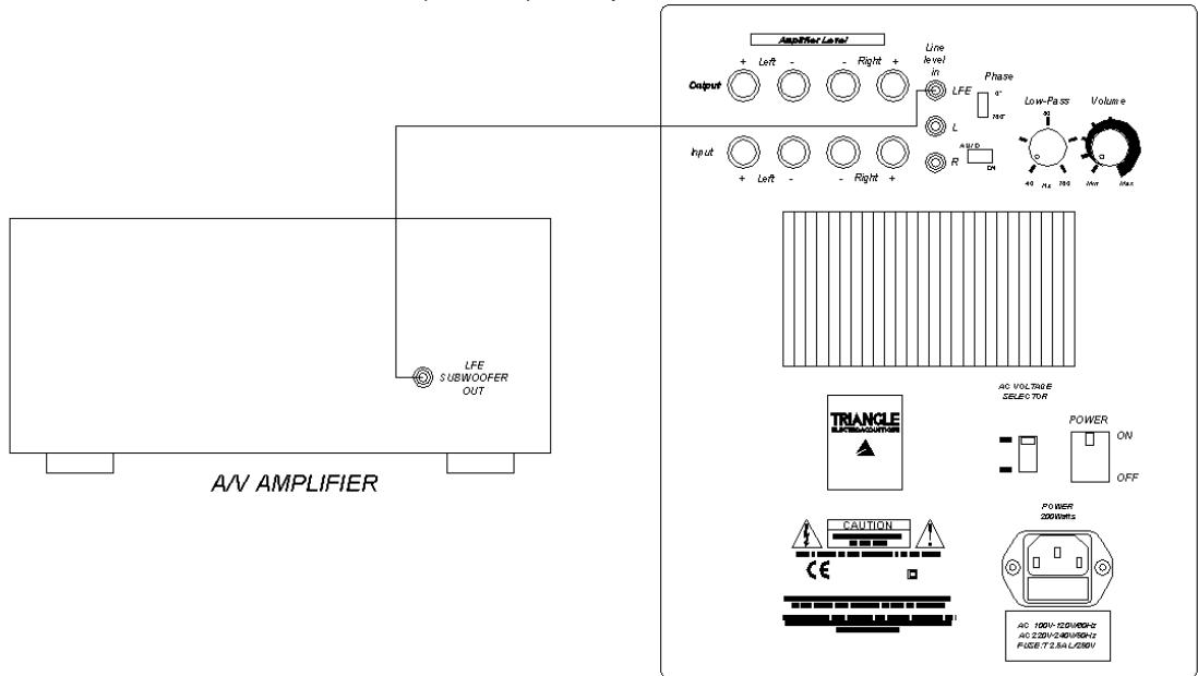 TRIANGLE METEOR 01 TC BLANC - Branchement à un amplificateur audio-video multi-canaux: - 1