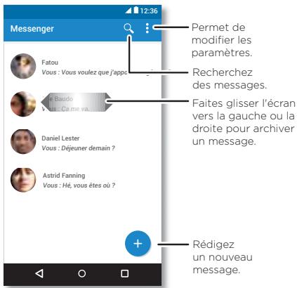 LENOVO MOTO G4 PLAY WHITE - Démarrage rapide : messages - 1