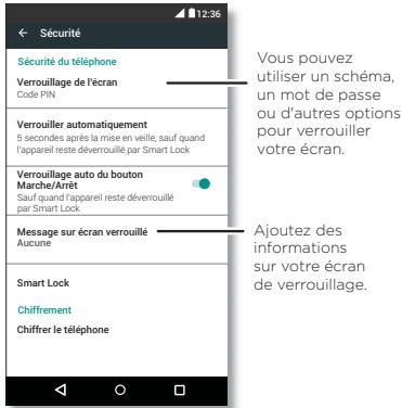 LENOVO MOTO G4 PLAY WHITE - Verrouillage de I'ecran - 1
