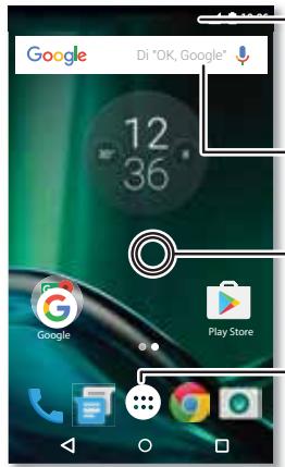 LENOVO MOTO G4 PLAY WHITE - Démarrage rapide : écran d'accueil et applications - 1