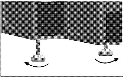 LEISURE CR100F320XG - Réglages des pieds du four - 1