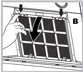 HOTPOINT HNB 9.6 LMI X/HA - Entretien du filtré à charbon (B) - 1