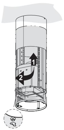 SMEG KIR37XEN - Assemblage du conduit et fixation du corps de la hotte - 2