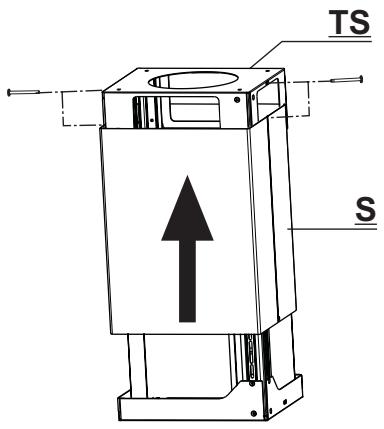 ARTHUR MARTIN AFCI 9080 X - Fixation de la cheminée téléscopique - 1