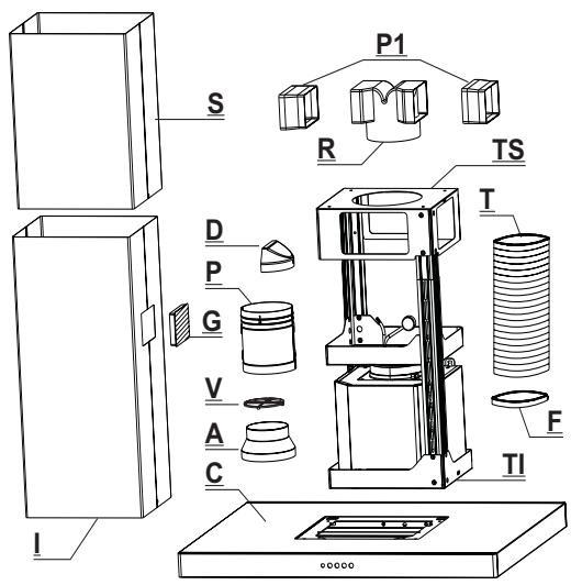 ARTHUR MARTIN AFCI 9080 X - Accessoires fournis avec la hotte - 1