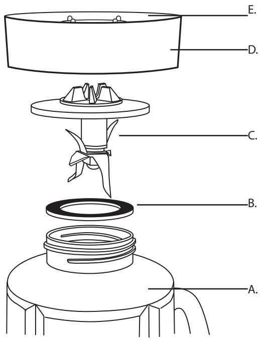 CUISINART CBT700E - Assembler le bol de préparation - 1