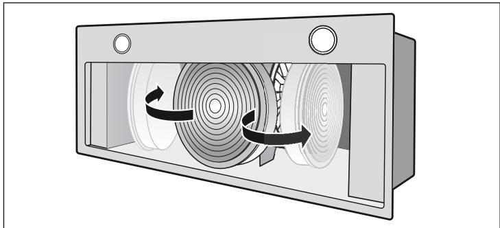 NEFF D58ML66NO - Montage du filtré à charbon actif (uniquement pour le mode recyclage) - 2