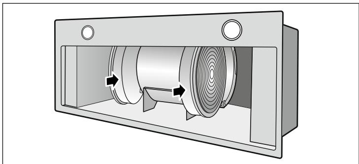 NEFF D58ML66NO - Montage du filtré à charbon actif (uniquement pour le mode recyclage) - 3