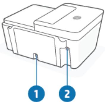 HP DeskJet Plus 4122 - Vue arrière - 1