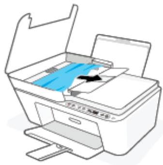 HP DeskJet Plus 4122 - Élimination d'un bourrage papier à partir de la porte d'accès des cartouches - 5