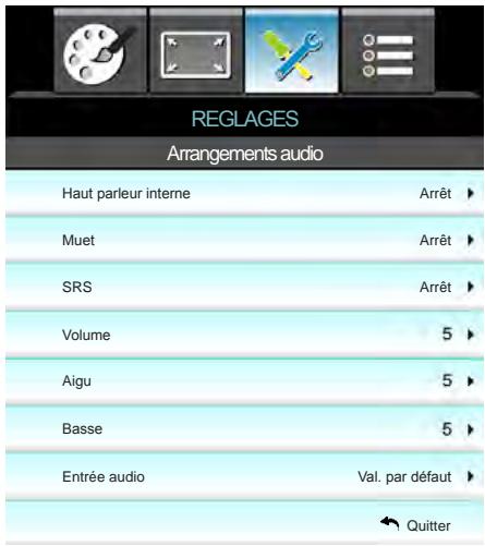 OPTOMAR DH1011 - REGLAGES /Arrangements audio - 1