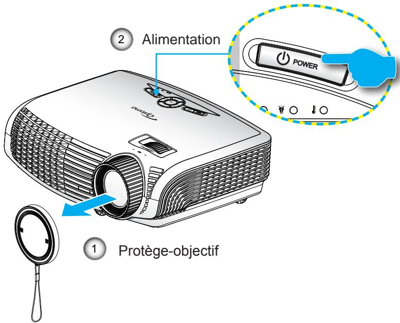 OPTOMAR DH1011 - Allumer le projecteur - 2