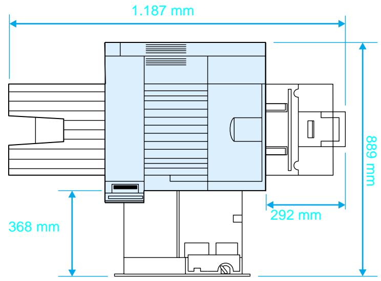 HEWLETT PACKARD LaserJet 8150 - Punto 1 Preparazione del luogo d'installazione della stampante - 1