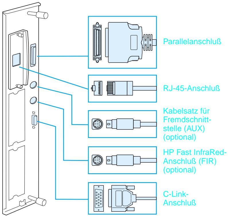 HEWLETT PACKARD LaserJet 8150 - Schritt 13 Anschlieben der Druckerkabel - 1