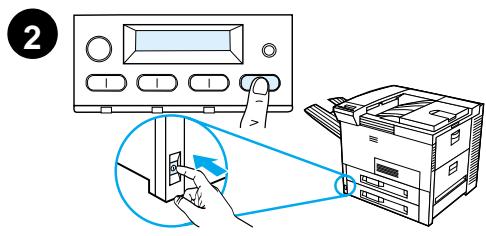 HEWLETT PACKARD LaserJet 8150 - Etapa 11 Configuração do idioma do visor do painel de controle (optional) - 2
