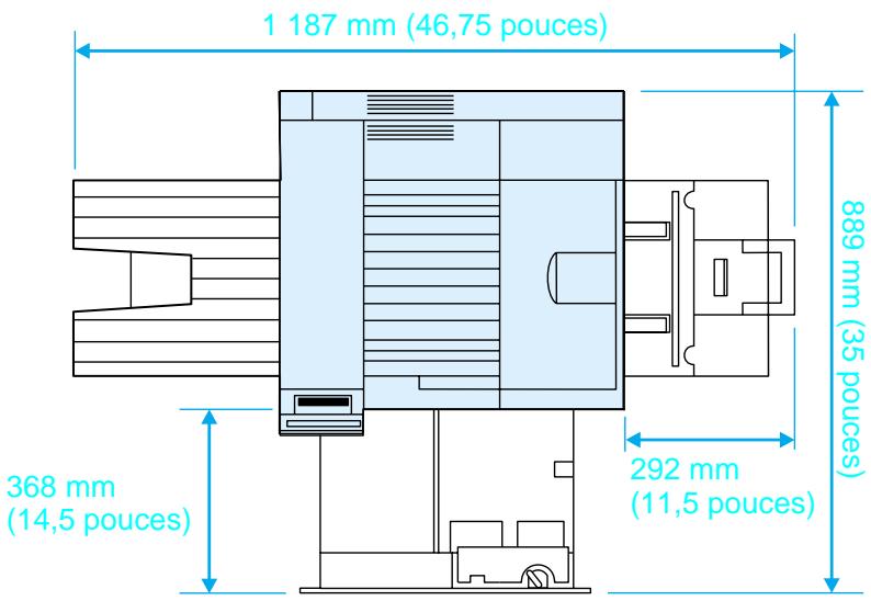 HEWLETT PACKARD LaserJet 8150 - Dimensions de l'imprimante - 1