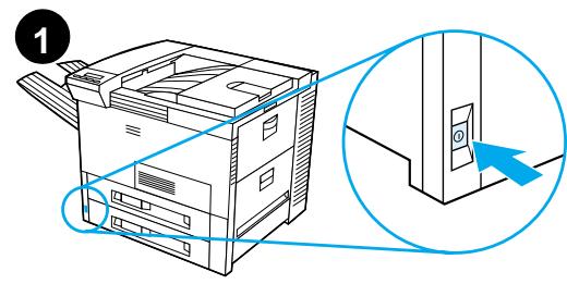 HEWLETT PACKARD LaserJet 8150 - Schritt 9 Anschlieben des Netzkabels - 1