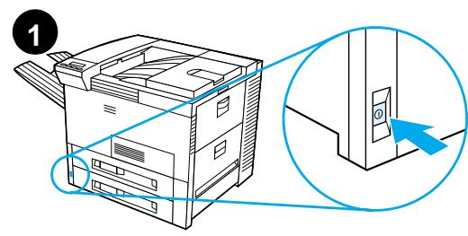 HEWLETT PACKARD LaserJet 8150 - Stap 9 Het netsnoer aansluiten - 1