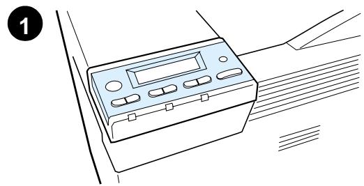 HEWLETT PACKARD LaserJet 8150 - Punto 10 Installazione ochio della mascherina del pannello di controllo (facoltativo) - 1