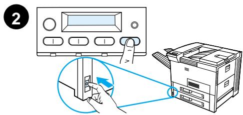 HEWLETT PACKARD LaserJet 8150 - Étape 11 configuration de la langue d'affichage du panneau de commande (option) - 2