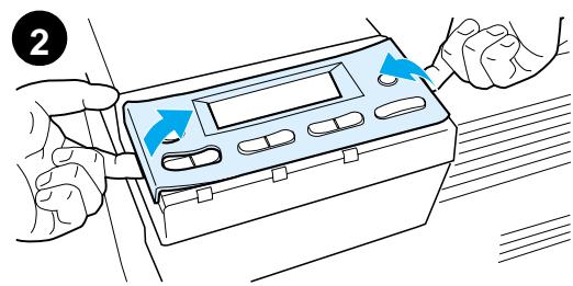 HEWLETT PACKARD LaserJet 8150 - Étape 10 installation ou remplacement du cache du panneau de commande (option) - 2