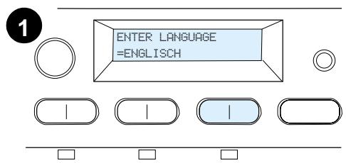 HEWLETT PACKARD LaserJet 8150 - Schritt 11 Konfigurieren der Anzeigesprache des Bedienfelds (Optional) - 1