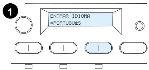 HEWLETT PACKARD LaserJet 8150 - Etapa 11 Configuração do idioma do visor do painel de controle (optional) - 1
