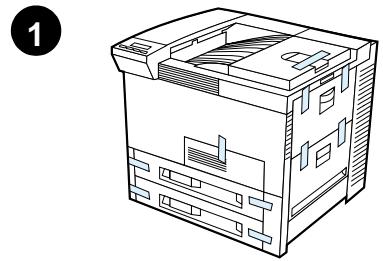 HEWLETT PACKARD LaserJet 8150 - Schritt 3 Entfernen des inneren Verpackungsmaterials - 1