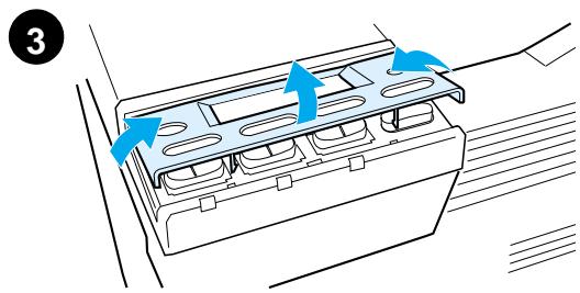 HEWLETT PACKARD LaserJet 8150 - Etapa 10 Instalação ou alteração do decalque dopainel de controle (optional) - 3