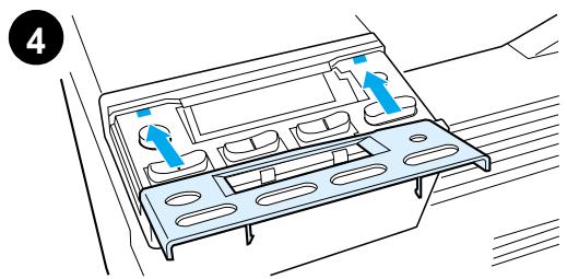 HEWLETT PACKARD LaserJet 8150 - Paso 10 Instale o cambie la plantilla del panel de control (optional) - 4