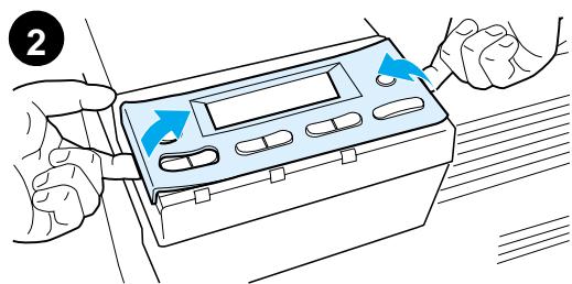 HEWLETT PACKARD LaserJet 8150 - Stap 10 Het dekplaatje van het bedieningsspaneel installeren of verwisselen (optioneel) - 2