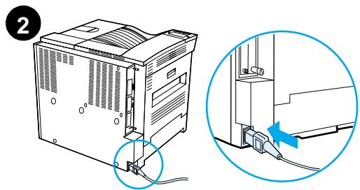 HEWLETT PACKARD LaserJet 8150 - Punto 9 Collegamento del cavo di alimentazione - 2