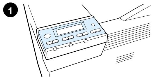 HEWLETT PACKARD LaserJet 8150 - Schritt 10 Installieren oder Austauschen der Bedienfeldschablone (Optional) - 1